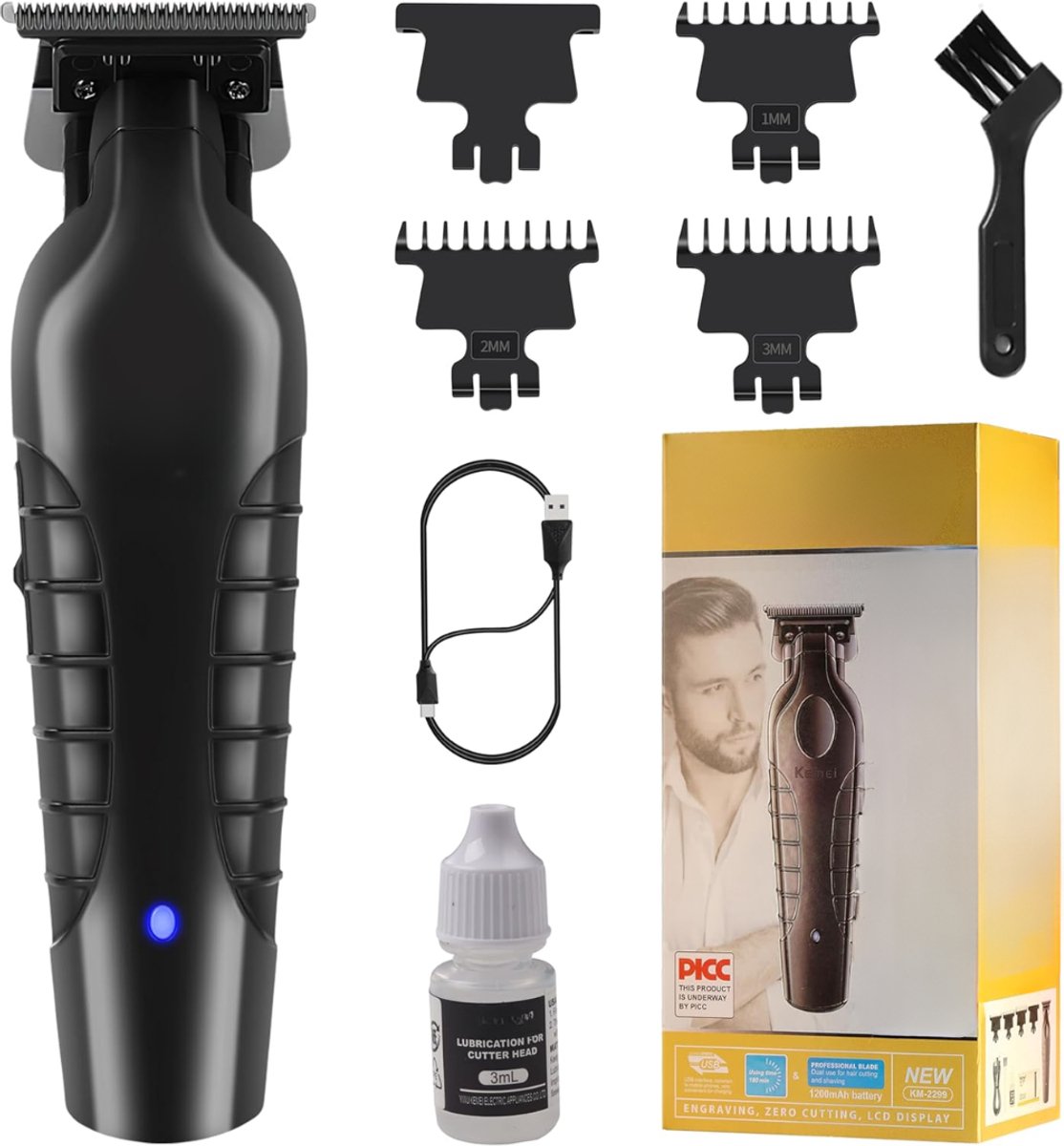 YOR® Trimmer Baard - Trimmer - Zwart - 5cm x 3cm x 15cm; 157 g;