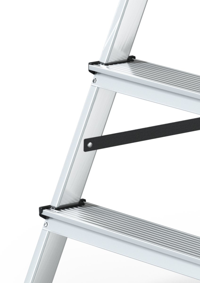 Baulich Opvouwbare aluminium ladder voor huishouden - 3 treden dubbelzijdig met antislip - werkhoogte 219 cm, max. belasting 120 kg – foto 2