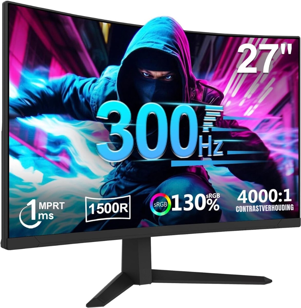 YOR® Gaming Monitor 240hz - Gaming Monitor - Zwart - ‎‎20cm x 62cm x 46cm
