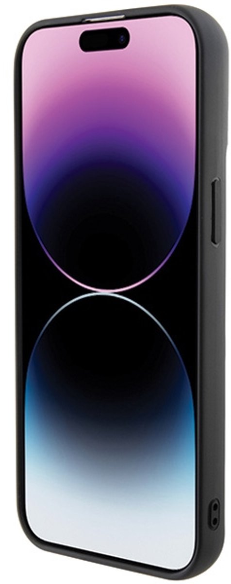iPhone 15 Pro Max Backcase hoesje - Karl Lagerfeld - Effen Zwart - TPU (Zacht)