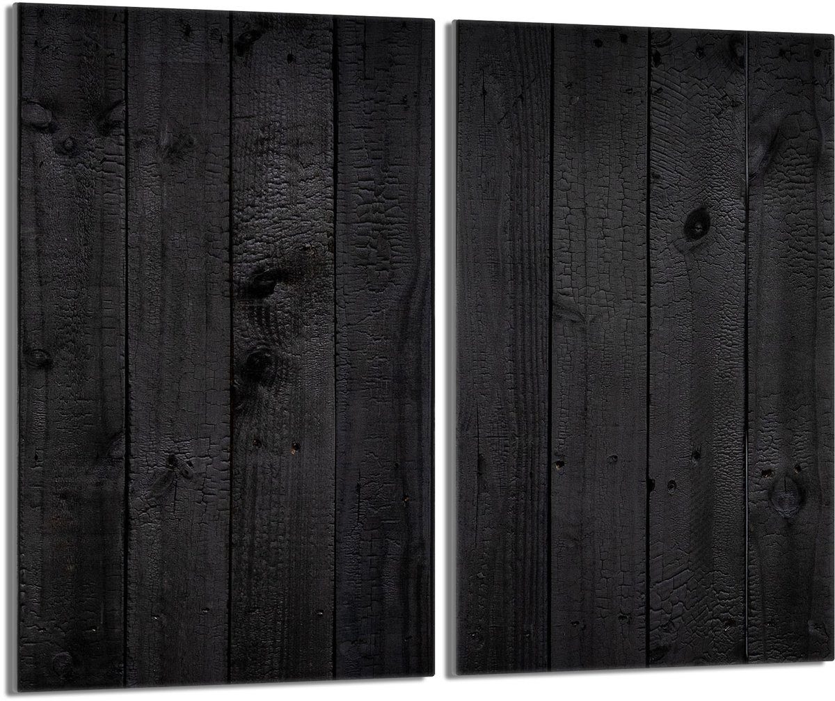 TMK ArtDeko Glas - Kookplaat Beschermplaat - 2x30x52 cm - Houtdesign