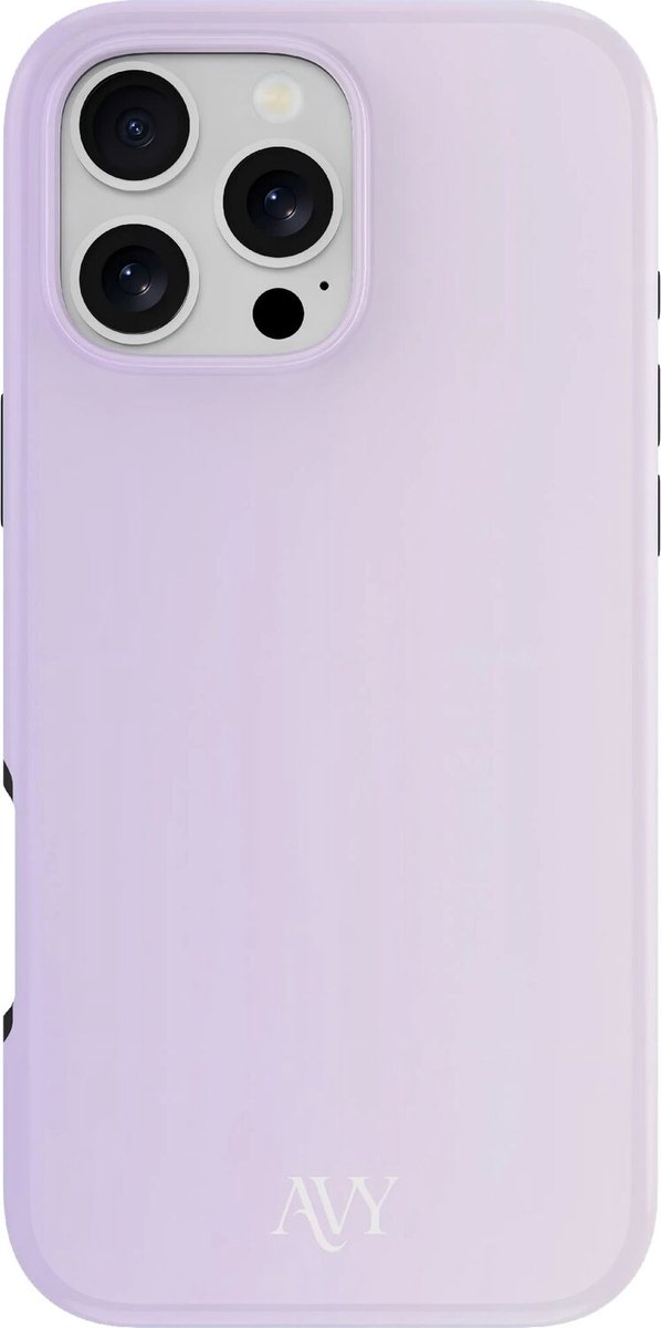 AVY Hoesje geschikt voor Apple iPhone 16 Pro Max | lavender Glow | Paars | Hard Shell Back Cover | Compatibel met MagSafe & Qi2