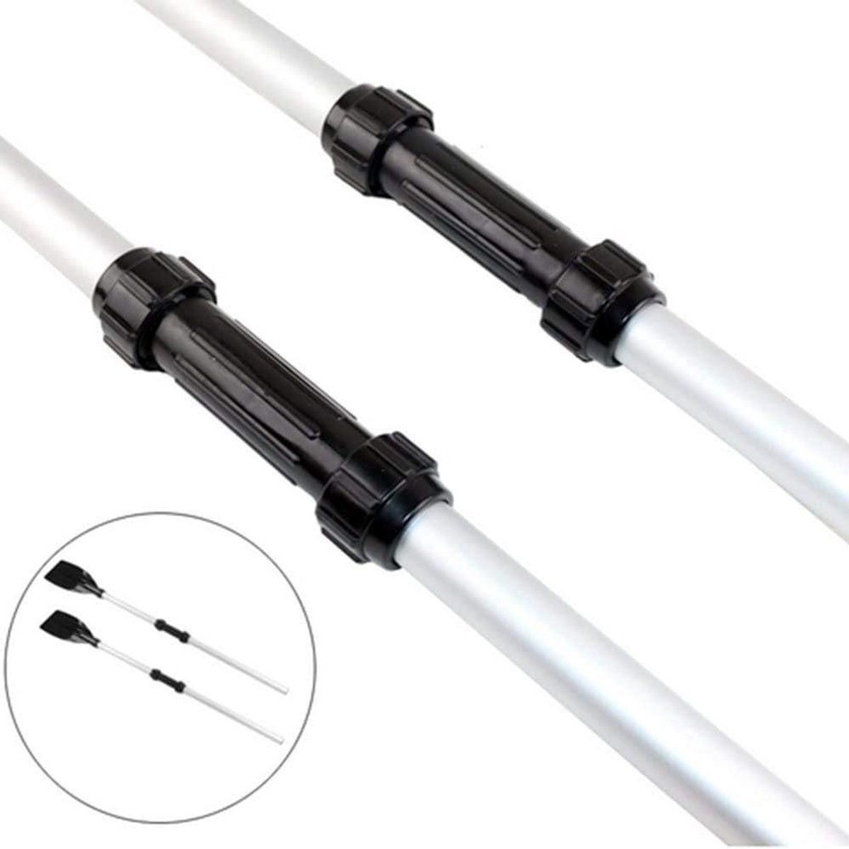 Peddel Verbindingen - Peddel Connector - Watersport Gebruik - Robuust Kunststof Materiaal - 16.5 cm Lengte - Zwart