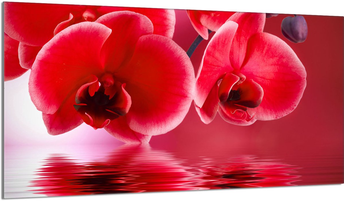 TMK ArtDeko - Orchidee Snijplank - 90x52 cm - Hittebestendig Glas - Antibacterieel