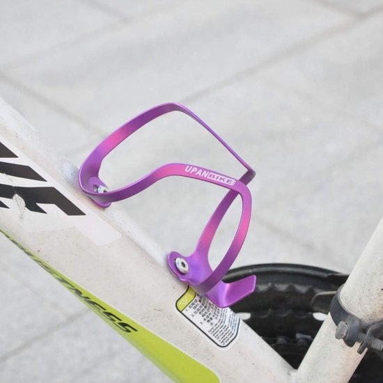 Fiets Flessenhouder - Bidonhouder Fiets - Drank Meenemen - Lichtgewicht Aluminium - Standaard Flessen - Paars — afbeelding 4