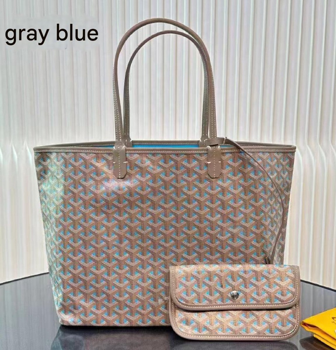 Killogood Dames Schoudertas - Handtas - Werktas - Shopper - Tote bag - Moeder- en kindpakket - Grijsblauwe L