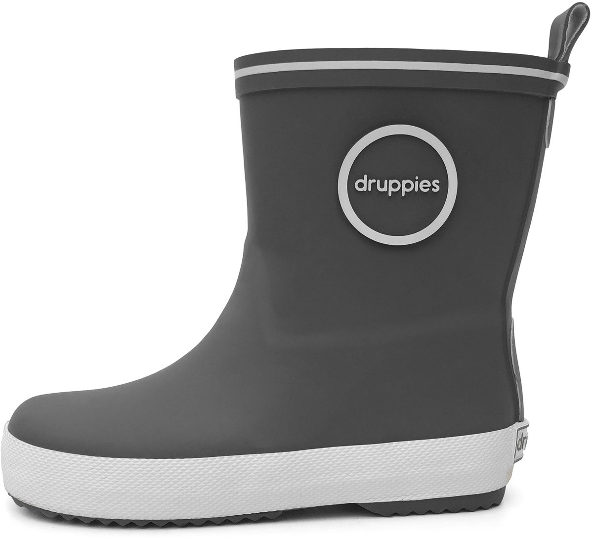 Druppies Regenlaarzen Kinderen - Grijze Rubber Laarzen - Meisjes - Jongens - Fashion - Maat 22