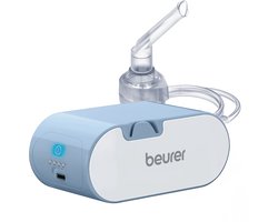 Beurer IH 60 Aerosoltoestel - Vernevelaar - Inhalator voor Volwassenen & Kinderen - Compact, Licht & Oplaadbaar - Stil & Ideaal voor Onderweg - Persluchttechnologie - Incl. Draagtas & Accessoires - Medisch Apparaat - 3 Jaar Garantie