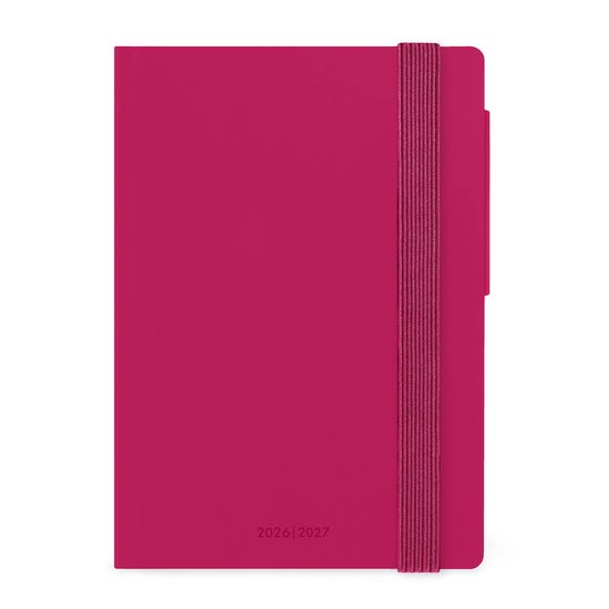 LEGAMI POCKET AGENDA 2026-2027 - 16mnd - WEEK OP 1 PAGINA + NOTITIE PAGINA - VEGAN OMSLAG - RASPBERRY JAM