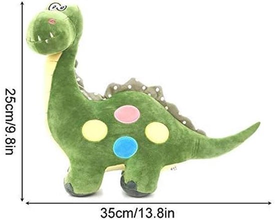 Pluche Dinosaurussen Speelgoed - Dino Knuffel - Kinderkamer Decoratie - Zacht PP Katoen Vulling - 35 cm - Groen — afbeelding 2