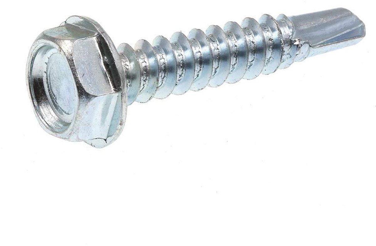 Plaatwerkschroeven - Zelfborende Schroeven - Metaal Bevestigen - Zelfborende Tip - 10 x 2.5 cm - Verzinkt