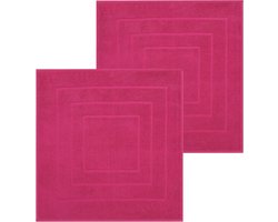 Badmat Katoen - Douchemat WC Mat - Badkamer Comfort - Extra Dik 680 g/m² - 60 x 60 cm - Cranberry