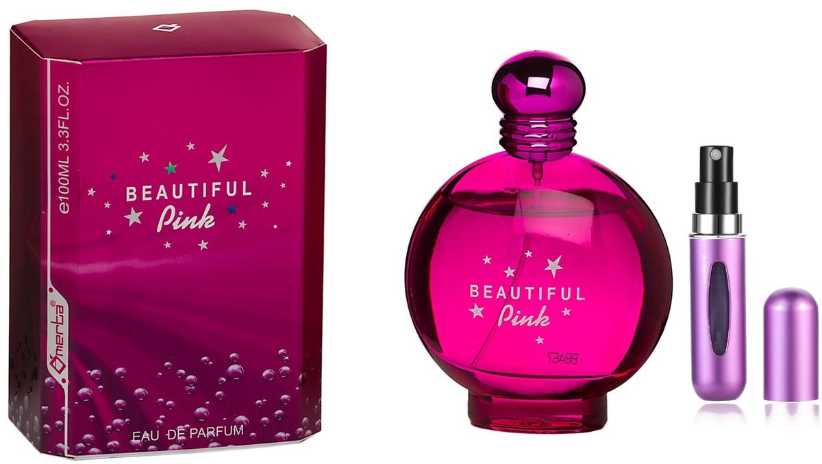 Omerta - Beautiful Pink - Eau de Parfum - 100 ml inclusief hervulbare tasverstuiver (willekeurige kleur)