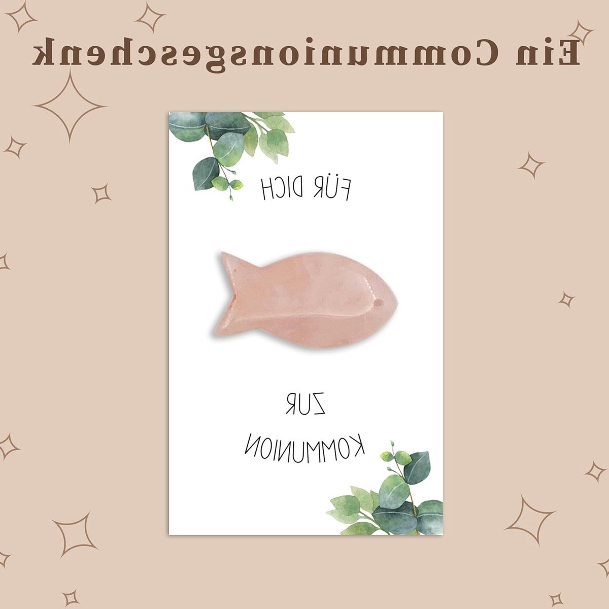 Communie cadeau voor jongens en meisjes met 3.8 cm kristallen geluksvis als geluksbrenger voor de communie