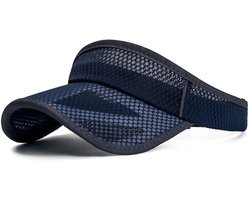 Zonneklep Dames - Zonnecap - Zonnehoed dames - Zonnepet - brede rand - Verstelbare gesp - UV-Beschermende - gaas - Sportieve Zonnekleppen - hardloophoed - Strandhoed - tennis pet - volwassenen - Zomer & Buiten - Dames/heren - stijlvol - Donkerblauw