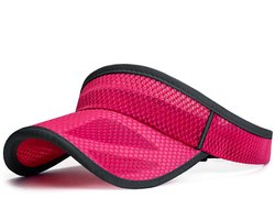 Zonneklep Dames - Zonnecap - Zonnehoed dames - Zonnepet - brede rand - Verstelbare gesp - UV-Beschermende - gaas - Sportieve Zonnekleppen - hardloophoed - Strandhoed - tennis pet - volwassenen - Zomer & Buiten - Dames/heren - stijlvol - roze