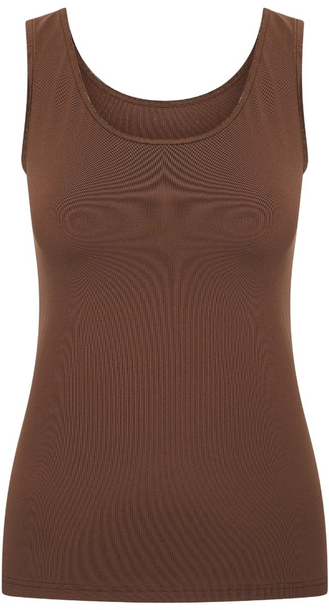 RJ Bodywear RJ dames Pure Color dames hemd (1-pack) - espresso bruin