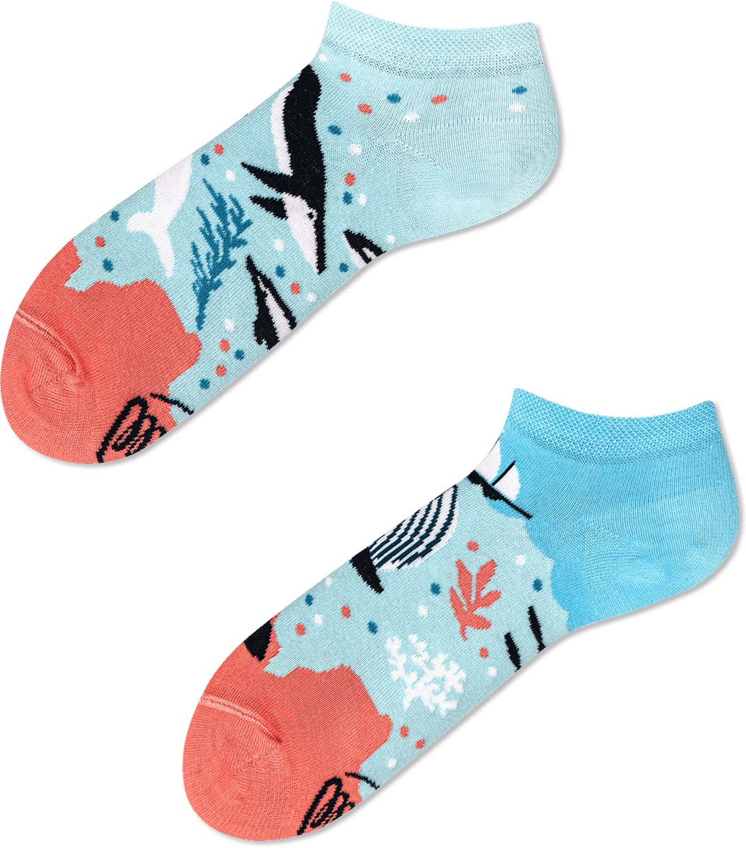 Many Mornings unisex enkelsokken - Ocean Life Low - Unisex - Maat: 39 - 42