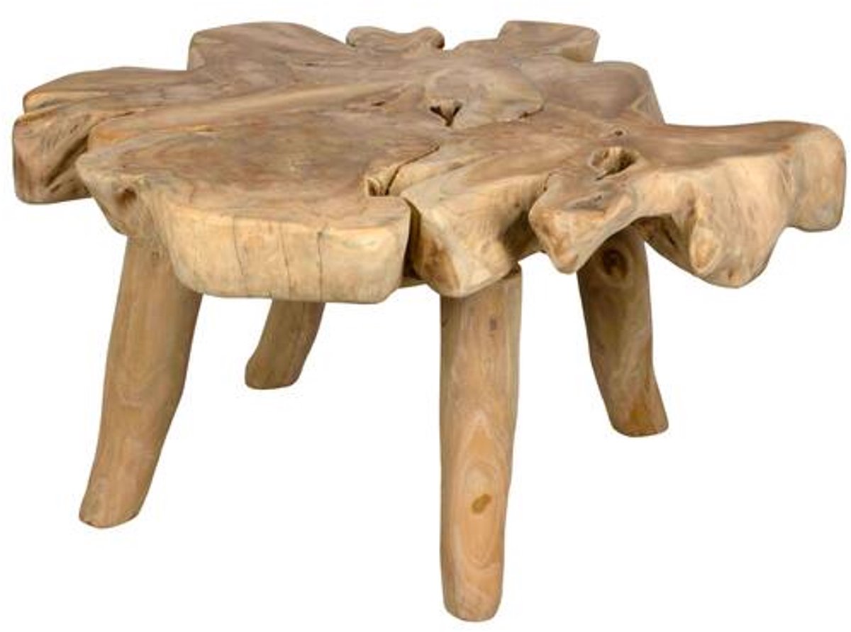 Teakhouten bijzettafel naturel – 90x90x48 cm