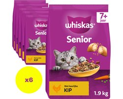 Whiskas 7+ Kattenbrokken - Kip - Zak 6 x 1.9kg