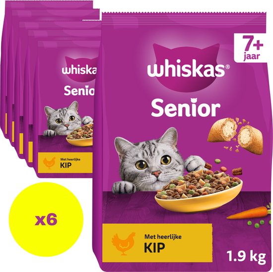 Whiskas Senior Droge Brokjes met Kip