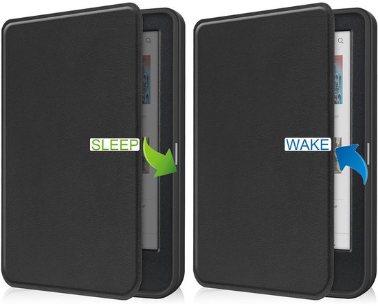 Just in Case hoes geschikt voor Kobo Clara Colour / Kobo Clara BW / Tolino Shine Color - E-reader Folio Hoes - Zwart van Just in Case — afbeelding 3