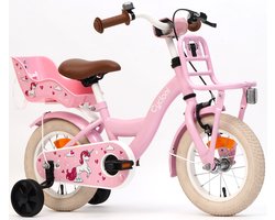 Cycloni Kinderfiets 12 Inch Meisjesfiets - Roze Fiets voor Kind met Zitje en Zijwieltjes - Meisjes Kleuterfiets voor Kinderen van 2, 3 & 4 Jaar