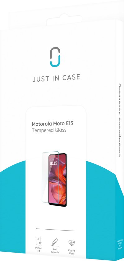 Just in case Tempered Glass Motorola Moto E15 Screenprotector
