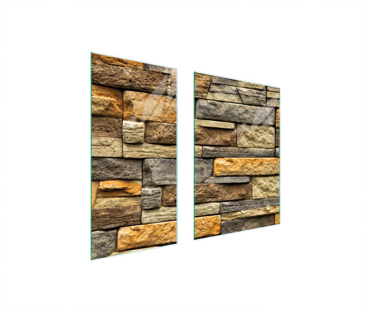 TMK ArtDeko - Serie Bescherming - Glazen Beschermplaat - 75x52 cm - Design Cegła