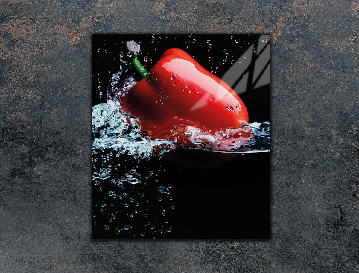 TMK ArtDeko - Serie - Snijplank - Glas - 45x52cm - Paprika