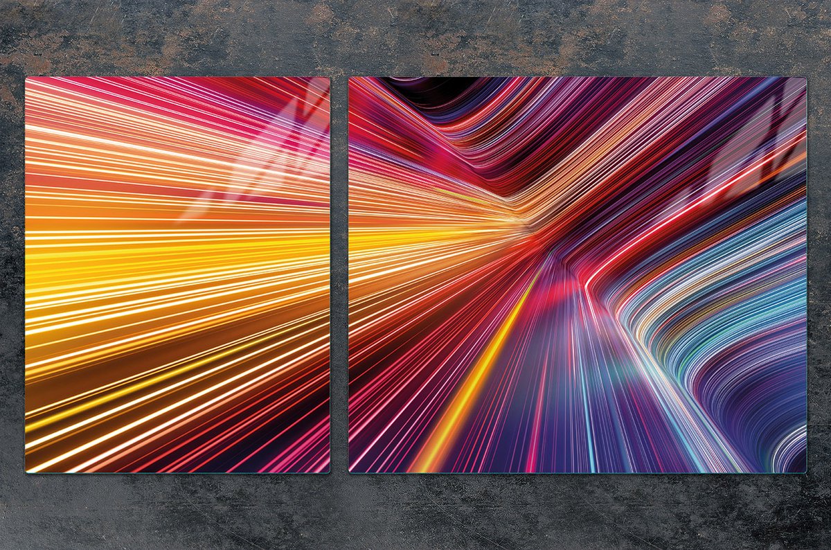 TMK ArtDeko - Snijplank - 100x52 cm - Kleurrijke Grafiek - Glas