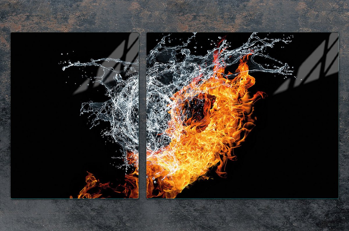TMK ArtDeko - Snijplank Glas - 100x52 cm - Hartvormig - Beschermplaat