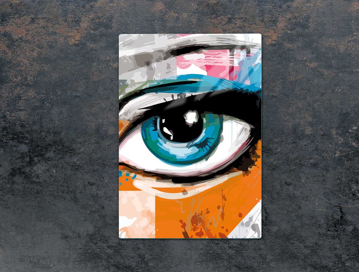 TMK ArtDeko Serie - Snijplank - Glas - 35x52 cm - Oogmotief