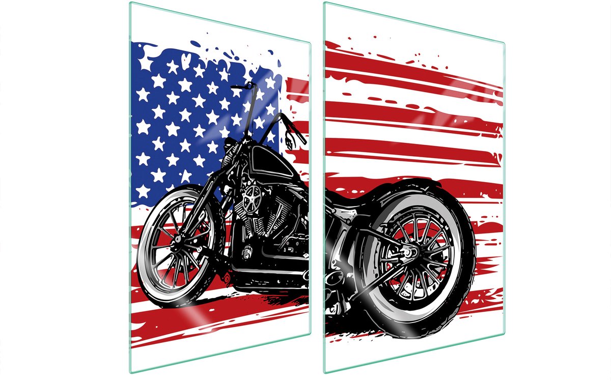TMK ArtDeko - Glasbeschermplaat - Motocross - 35x52 cm - Multifunctioneel
