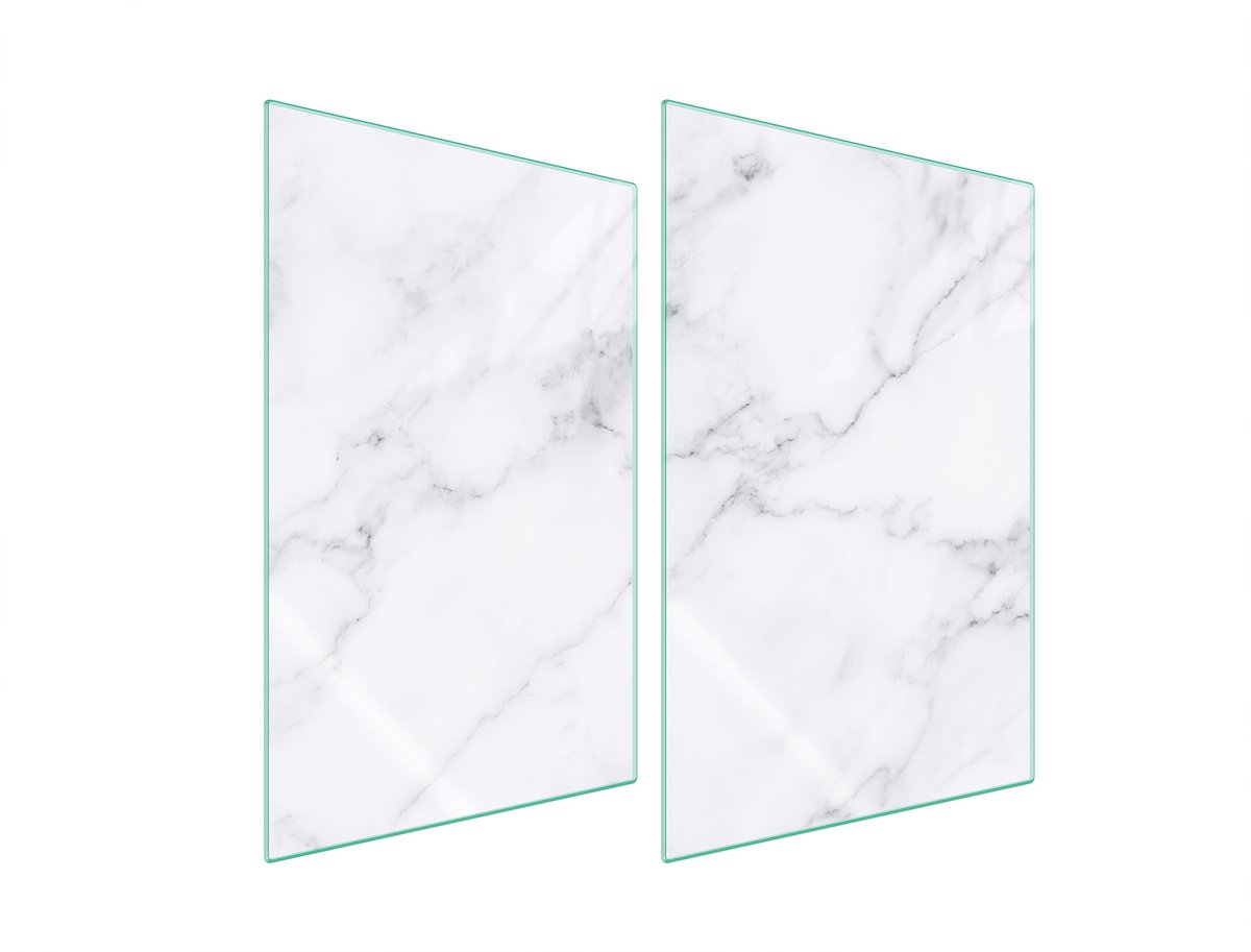 TMK ArtDeko - Snijplank Glas - 2x35x52cm - Marmer - Veiligheid en Hygiëne