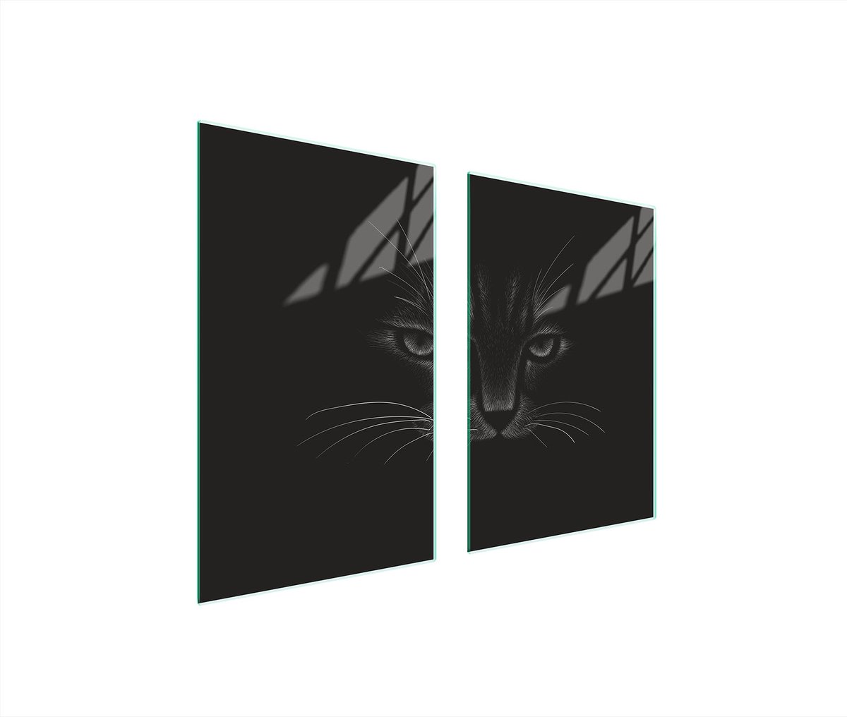 TMK ArtDeko - Snijplank - Kat Motief - 65x52 cm - Glas