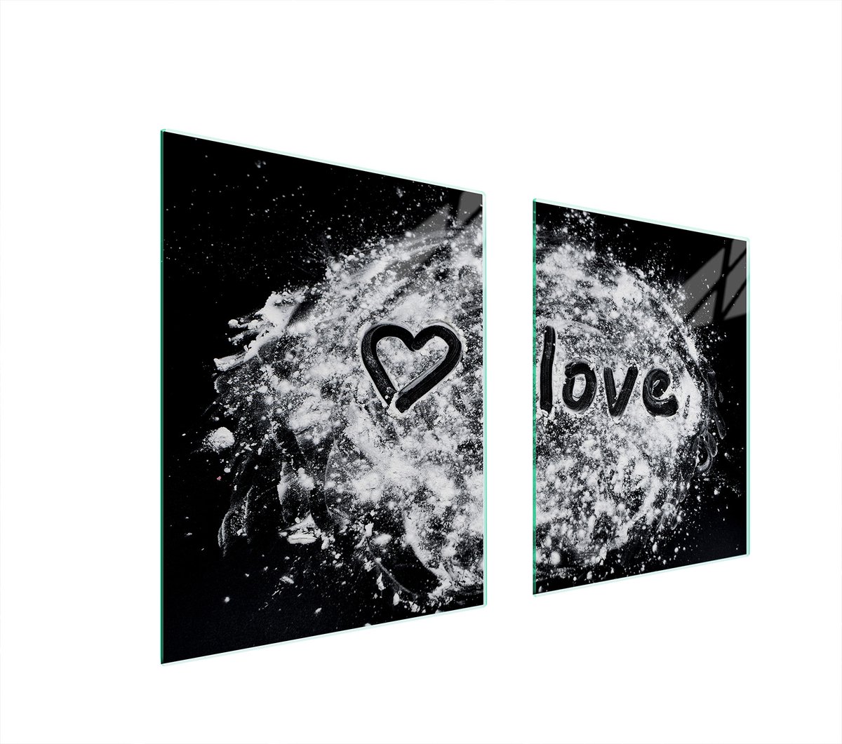 TMK ArtDeko - Serie Hart Glasplaat - 85x52 cm - Serce Design - Veilig