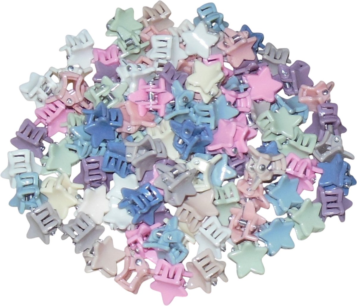 Haarklemmetjes mini sterretjes diverse kleuren