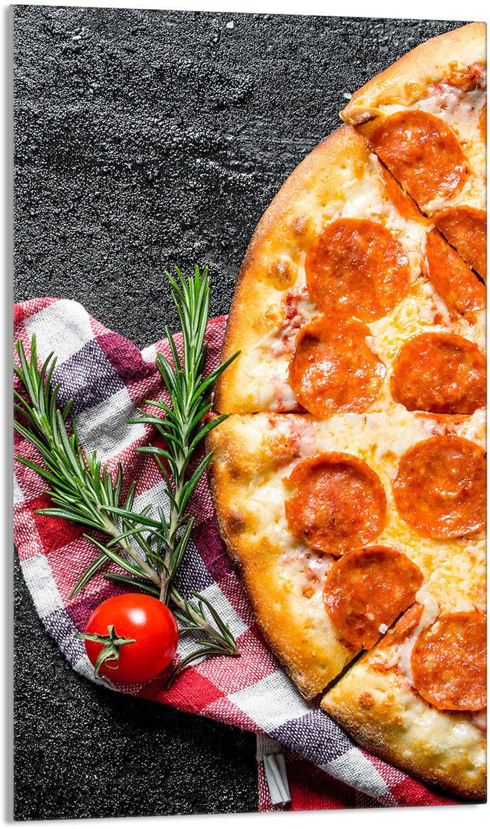TMK ArtDeko - Snijplank - 30x52 cm - Hartglas - Pizza Ontwerp