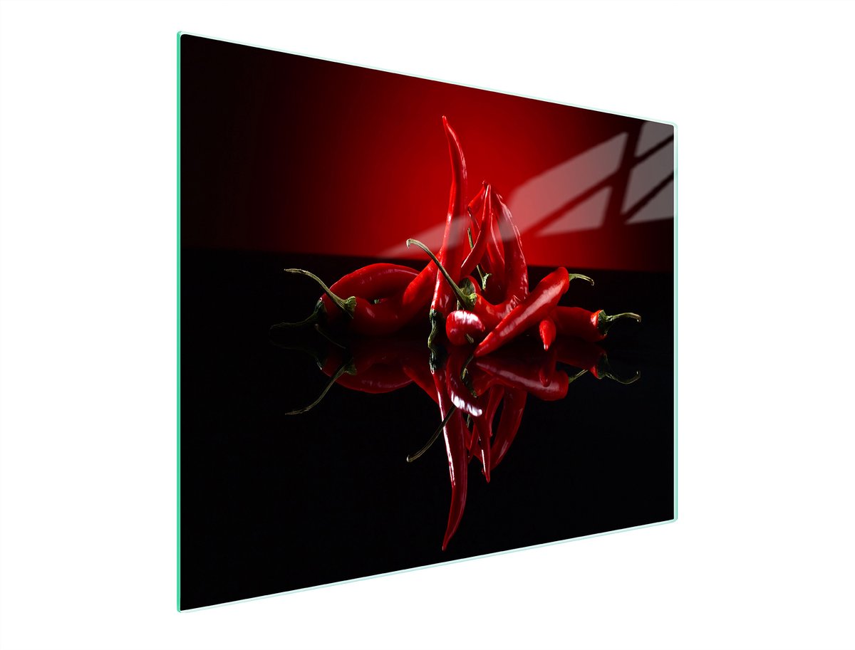 TMK ArtDeko - Snijplank - 52x30 cm - Gehard Glas - Chilli Motief