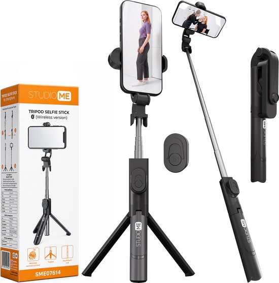 Studio ME 3-in-1 selfie stick tripod met bluetooth