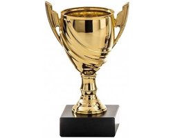 Gouden trofee beker - eerste prijs - H13 cm - Sportprijs