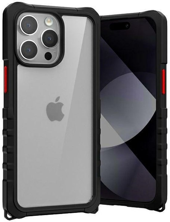 iPhone 15 Pro hoesje zwart Mercury Bumper Pop schokbestendig krasbestendig stevige bumper case