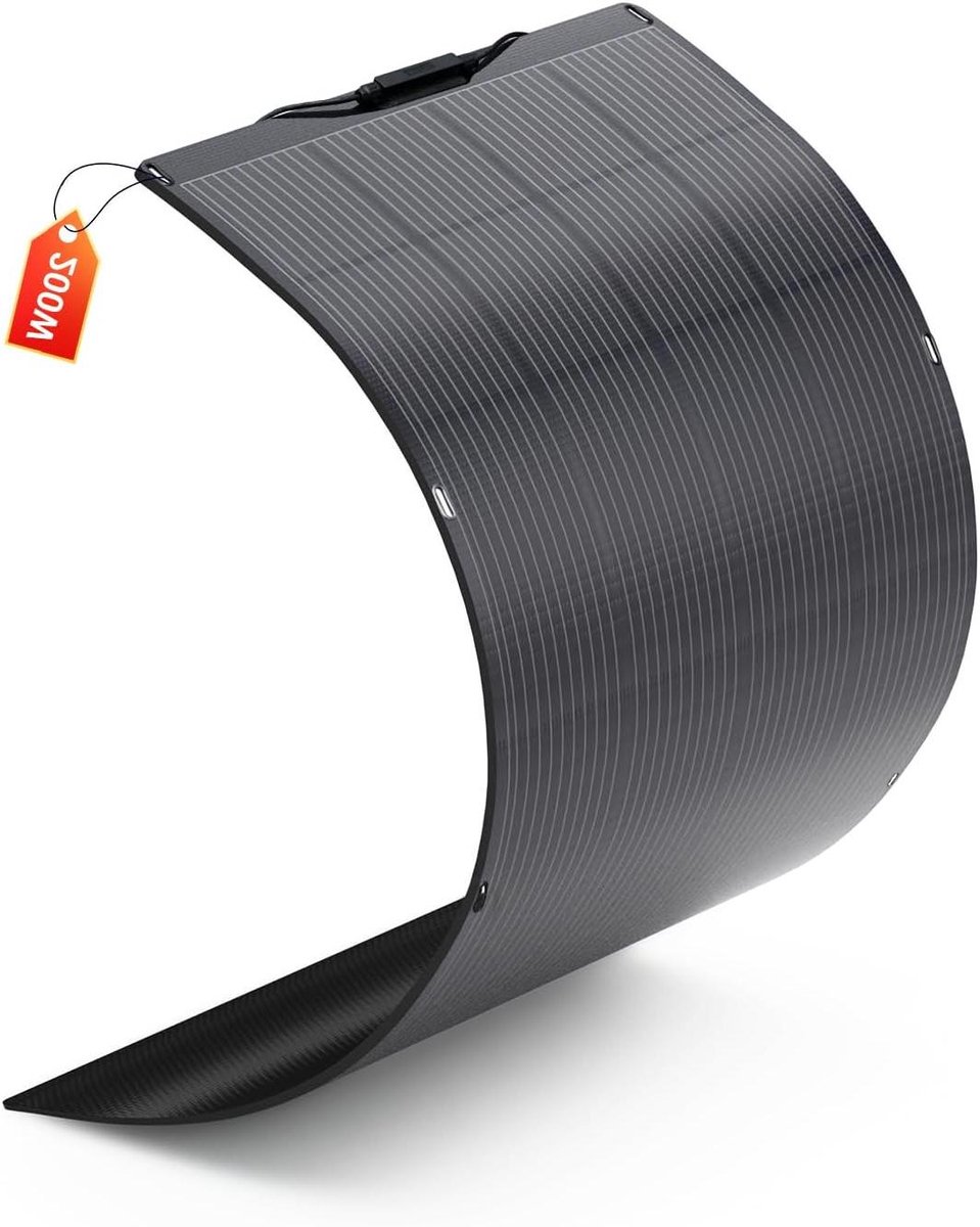 Flexibel Zonnepaneel - Zonnecel Paneel - Energie Opwekken - ETFE Monokristallijn - 200W 137.5 x 78cm - Zwart