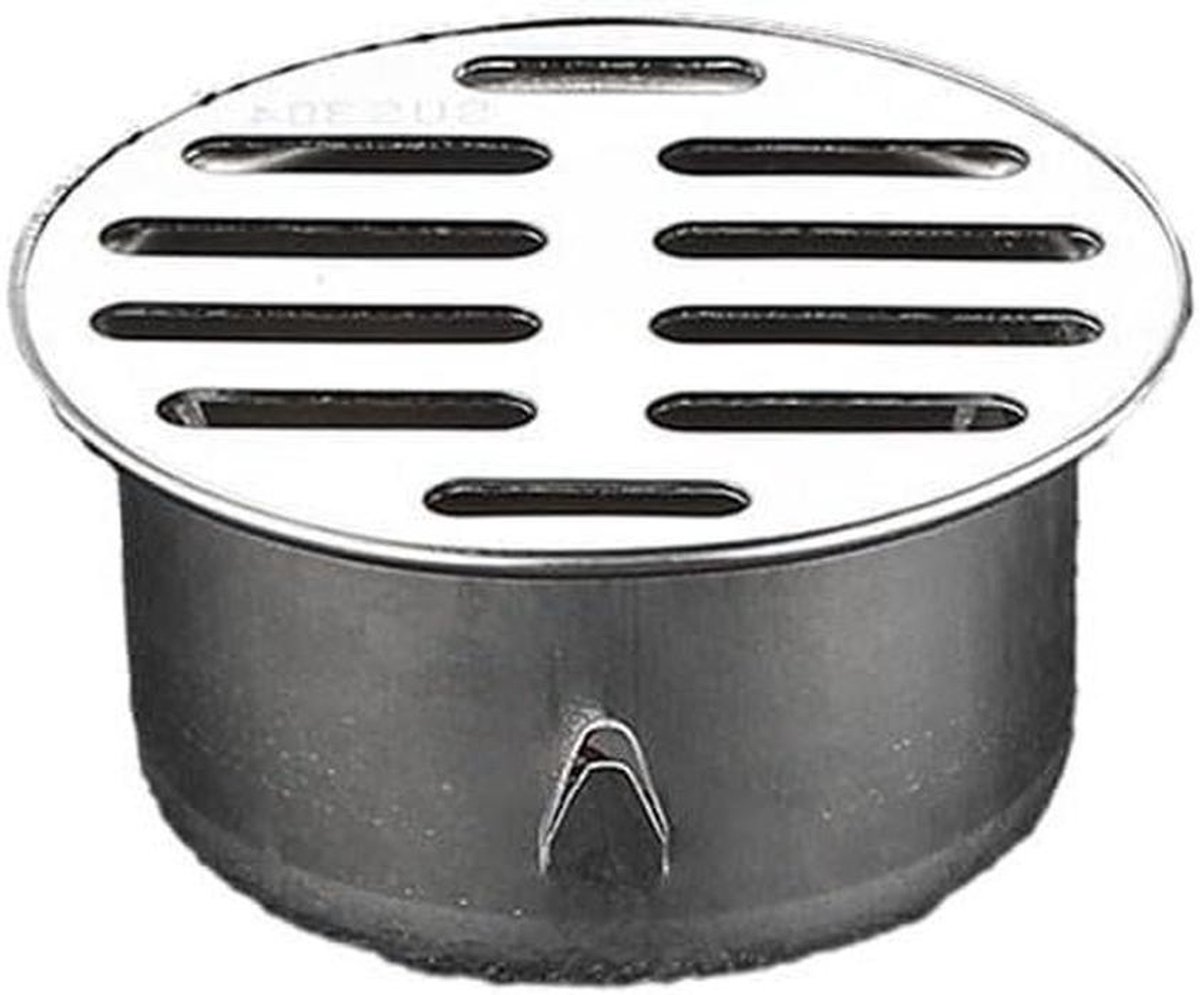 Afvoerafvoer Roestvrij Staal - Douche Putdeksel - Voorkomt Verstoppingen - Hol Ontwerp - 75MM - Zilver