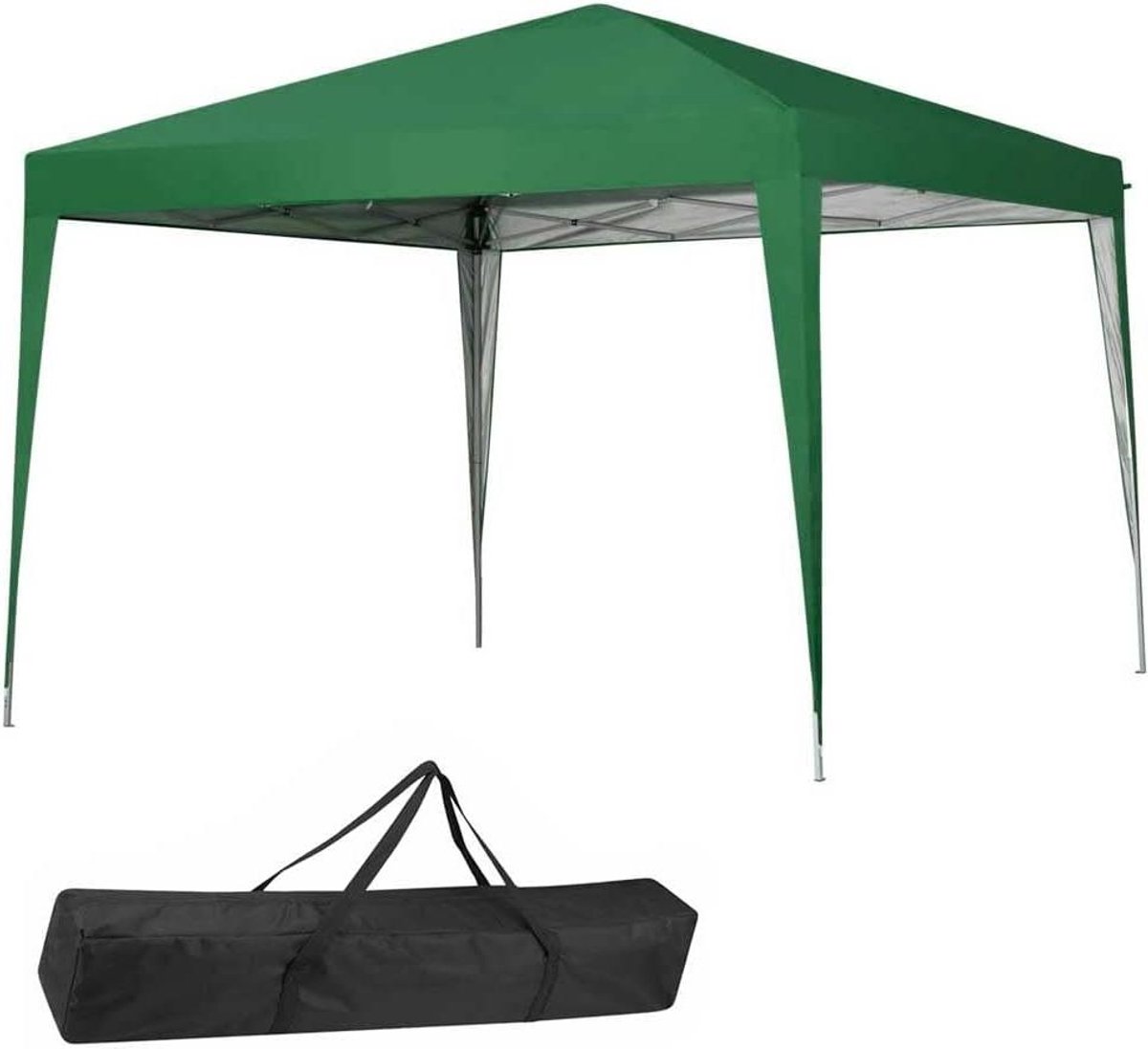 Tuinpaviljoen - Partytent Marktkraam - Buitenfeesten Organiseren - Harmonica Systeem - 3 x 3 meter - Groen