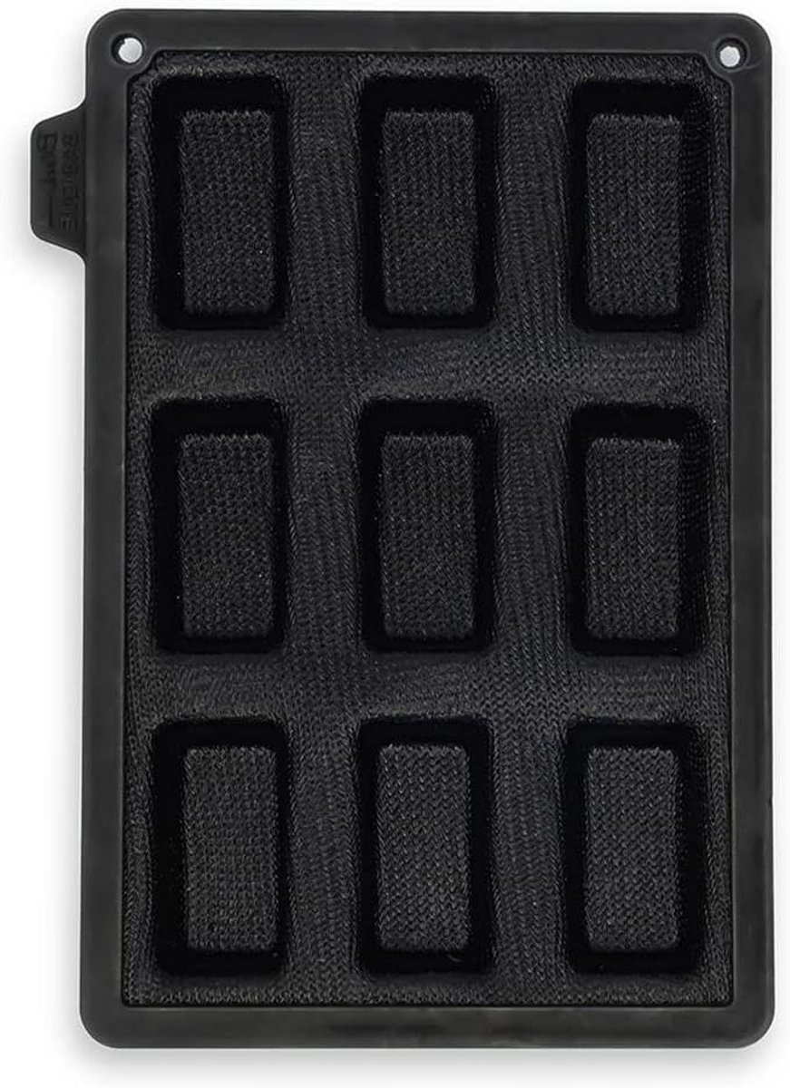 Financiers Vorm - Siliconen Bakvorm - Bakken Thuis - Microgeperforeerd - 27 x 19 x 2 cm - Grijs