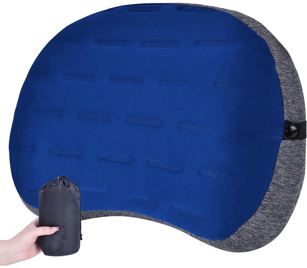 Opblaasbaar Kussen - Reiskussen - Opblaasbaar Zitkussen - Lichtgewicht En Snel Opblaasbaar - Kussen - Geschikt voor buiten - Lichtgewicht en draagbaar - Blauw - 1 Stuk - van Imperatoris