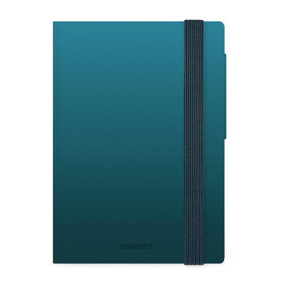 LEGAMI POCKET AGENDA 2026-2027 - 16mnd - WEEK OP 1 PAGINA + NOTITIE PAGINA - VEGAN OMSLAG - DEEP TEAL