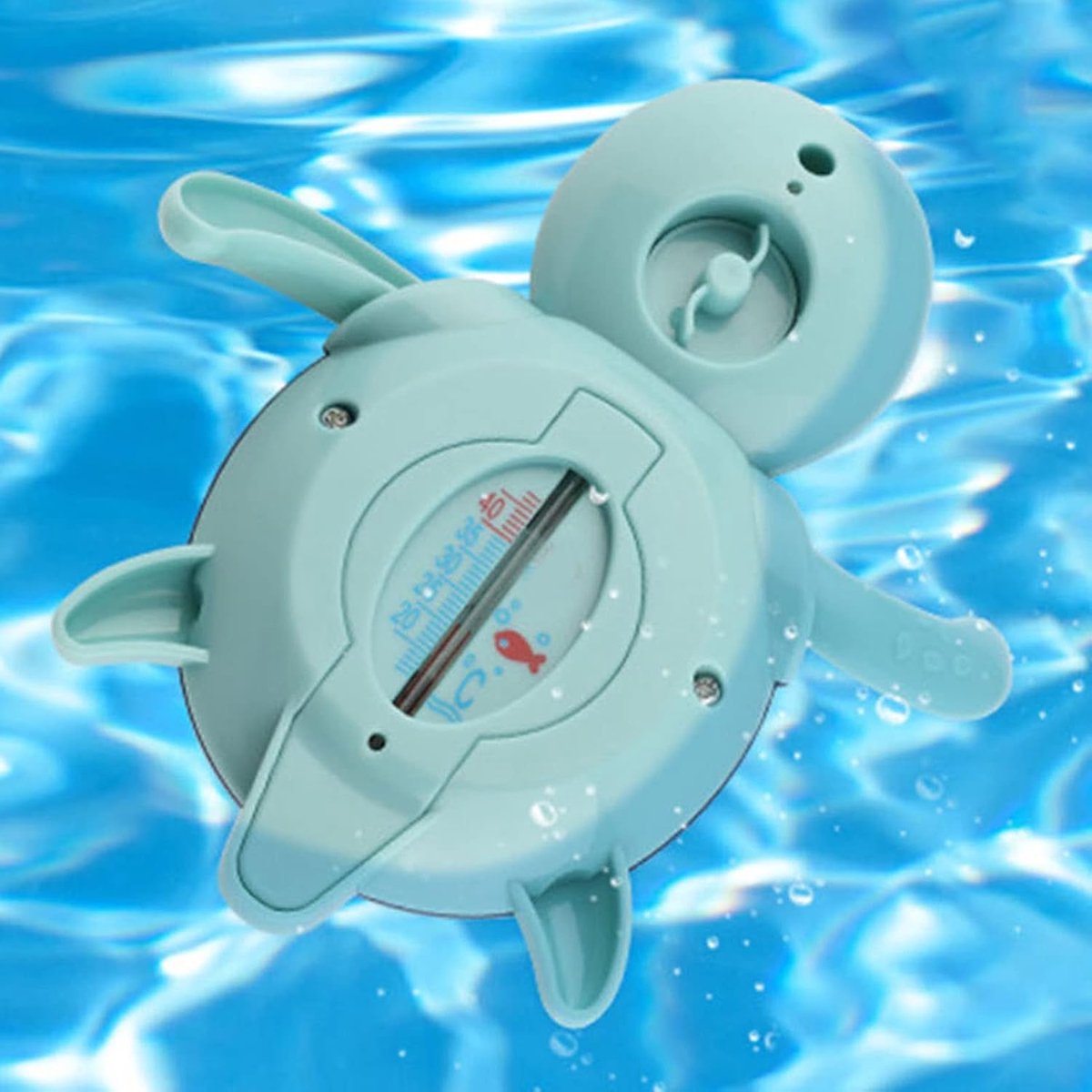 Babybadthermometer Schildpad - Badthermometer Baby - Veilig Baden - Nauwkeurige Meting - 12 x 13 x 4.5 cm - Blauw